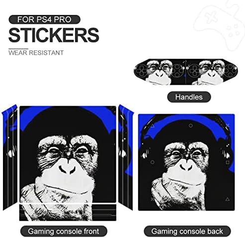 Стикер с Графити за слушалки с Маймуна контролера на PS4, Пълно Защитно Покритие за кожа, Дизайнерски Стикер, Съвместима с Принтом PS4