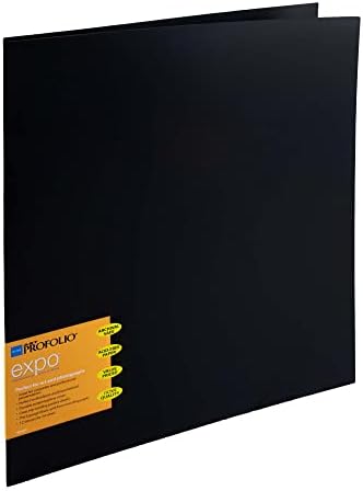 Папка за портфейла на Itoya ProFolio Expo 14x17 черен на цвят, с пластмасови вложки и 24 страници - Папка за портфолио с прозрачни