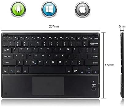 Клавиатурата на BoxWave, съвместима с Samsung Galaxy A10e (Клавиатура от BoxWave) - Bluetooth клавиатура SlimKeys с трекпадом,