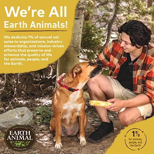 EARTH No ANIMAL Hide Малки Битки Дъвка от естествена Сурова кожа С Вкус на Фъстъчено масло Продължително действие | Кучешки Лакомства за