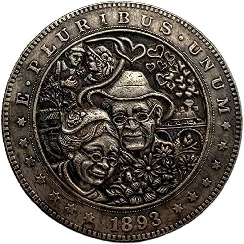 Копирна Монета 1893 Блуждающая Монета Любима Монета Сватбена Старец Възпоменателна Монета Посеребренный Биткоин Щастливата Монета Са Подбрани Монета