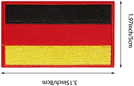 4 бр. Ленти с флага на Германия, на Бродирани нарукавная обогатяване с плетене на една кука и линия, флаг, Тактически Ленти за раници, шапки, якета, Дрехи.