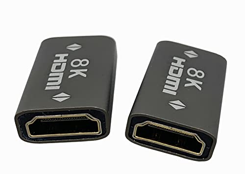 Halokny 2-Pack 8K HDMI Coupler - адаптер за HDMI от жена на жена, поддръжка на 8K @ 60Hz / 4K @ 120Hz, поддръжка на HDMI