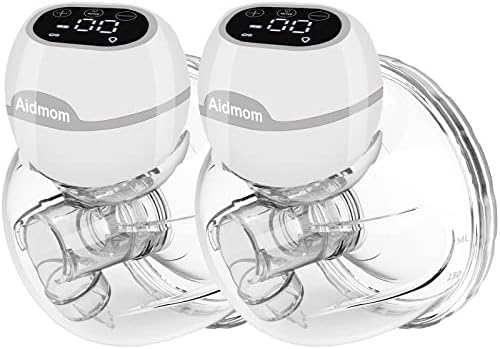 Молокоотсос Aidmom S12 Pro със сензорен екран + 3 режима на + 9 нива, Носимые Помпа за кърмене, Преносим Носене молокоотсос без помощта на ръцете, Ниско ниво на шум, с функция