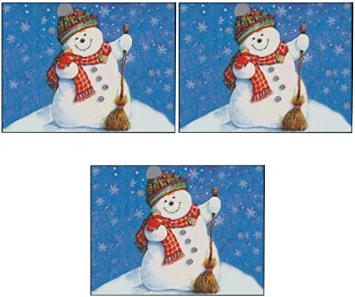 3шт САМ Мъниста Живопис Кръстат Бод Снежен човек Пълен с Кристали и Картини на Бродерия за Коледните аксесоари за Дома (30