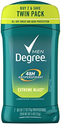 Степента на Мъжки Оригинален Дезодорант-Антиперспиранти 48-Часова Защита От миризмата на Extreme Blast Мъжки Дезодорант-Стик, 2,7 грама,