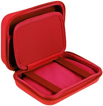 Калъф за носене на джоба /преносими /мобилен принтер Navitech Red, който е съвместим с покет фотопринтером Huawei (мрежест джоб,