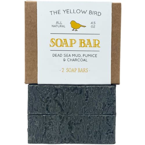 Шоколад черен сапун с активен въглен Yellow Bird за мъже, жени и тийнейджъри. За лице, тяло, при Акне, екзема, псориазис, Мазна