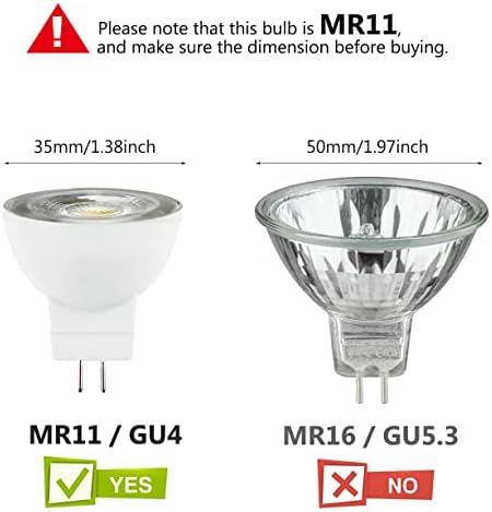 Greeogin GU4 MR11 Led лампа от 3 W 12 v ac/dc Заместват 20 W 30 W 35 W Галогенную лампа, 350 lm, 60 ° 3000 К, Топло Бяло Низковольтный