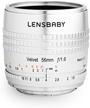 Lensbaby Velvet 56 за Nikon F (сребрист)