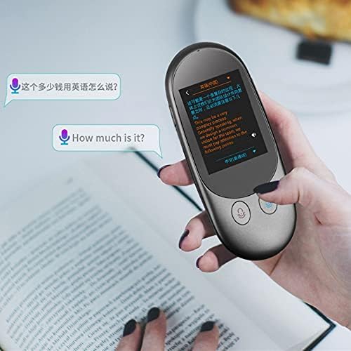 LYSLDH Интелигентно устройство за превод на глас на 40 Езика с 2.4-инчов Сензорен екран, Перезаряжаемое F1A с камера (Цвят: D)