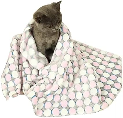 LEPSJGC Подложка за кучета с топла лапой за сън, Флисовое Меко одеяло, килимче за легла, Уважаеми одеяло в грах, Меко одеяло за кучета,