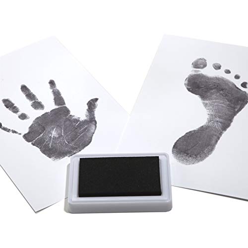 Детски Безопасни за Многократна употреба тампони за печат на ръцете и Краката Baby Touch Baby Safe - Черен