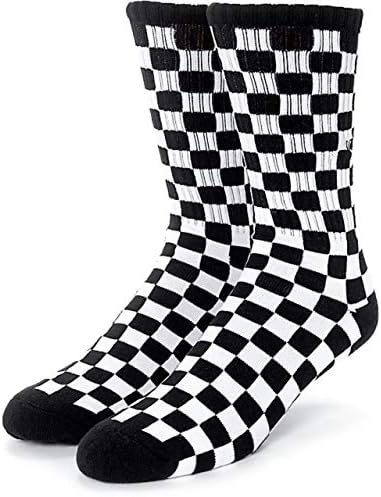 Чорапи Микробуси Checkerboard Crew - Черни/Бели 9.5-13