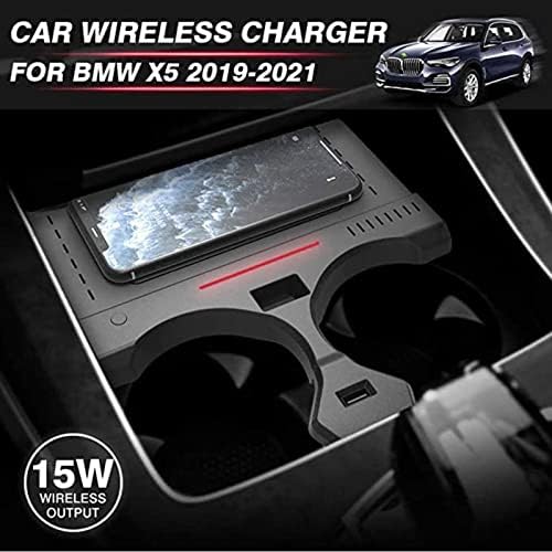 Автомобилното Безжично Зарядно устройство за BMW X5 X6 2019 2020 2021, Аксесоар за Централната конзола, контролен Панел с QC3.0 USB и 18 W PD-пристанище, 15 W, Бърза Безжична Smart Тъчпад