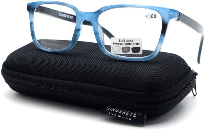 Комплект от 3 теми, Блокер Синя Светлина Компютърни Очила За Четене, Модни Квадратни Очила за Четене с Пружинным тръба на шарнирна