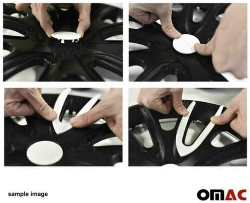 Джантите OMAC 16 Инча за Toyota Highlander, Черен и Черен 4 бр. Капака Джанти - Шапки ступиц - Подмяна на външната повърхност на автомобилни гуми