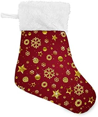 Коледни чорапи ALAZA с Снежинками, Класически Персонализирани Малки Декорации за Отглеждане за Семейни празници, Определени