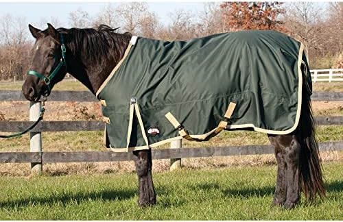 Попона за езда от текстилна кожа - Водоустойчив защита - Лесно застегивающиеся закопчалка отпред, 69 инча, 600 denier