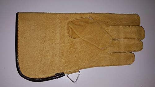 Нова ръкавица за лов на лов (Однослойная) от велур Стандартен размер с дължина 12 инча (жълт)