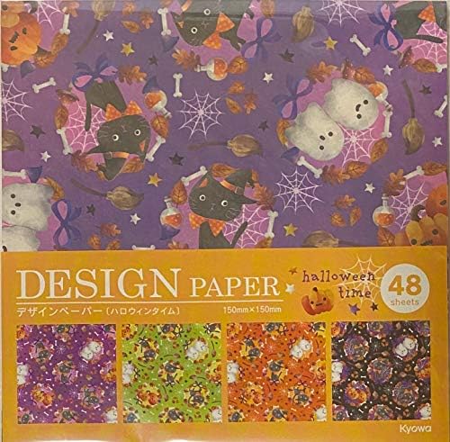 Книга за дизайн на героите Хелоуин 4design 4color 48 Листа Оригами Чийогами 15 × 15 см Канцеларски материали Япония (тип G)