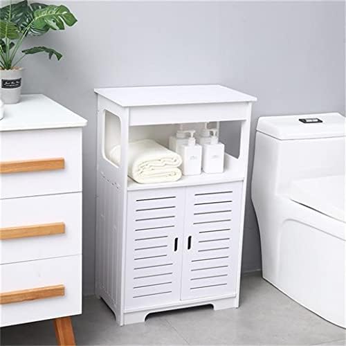 Шкаф за съхранение на баня ZLXDP PVC С двойна врата, с двойно управление на 80, Висока степен на водоустойчивост, Лесно се монтира (50x30x80)