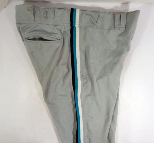 1999 Florida Марлини # Използвани в играта Сиви Панталони 40 DP36455 - Използваните в играта панталони MLB