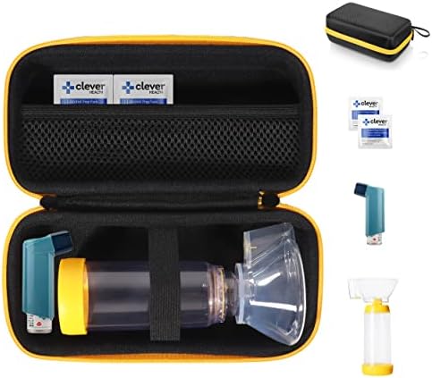 Калъф-стойка за инхалатор за астма CaseSack, Компактен и здрав калъф за по-удобно инхалатор за деца и възрастни, с отделения