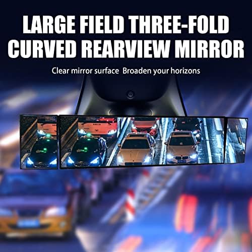 Dewkou, 1 бр., Широкоугольное огледалото за обратно виждане, е 15.2 L x 3,15H, Голямо HD трехстворчатое Панорамното огледало