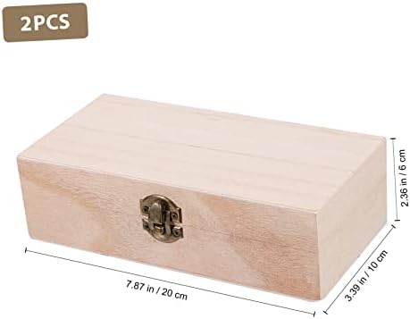 SHOWERORO 1 Комплект от 2 бр. Дървена Кутия За съхранение на Обици Подарък Кутия за Бижута Органайзер за Обеци за Жени Органайзер за Бижута за Жени Дървена Кутия за Украш?