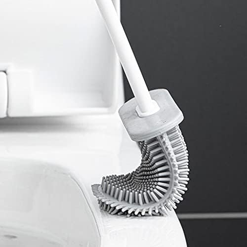 Четка за почистване на Тоалетната чиния Стенни Силиконовата Четка за Тоалетна с Поставка Прост Дизайн Четка за Тоалетна Домакински