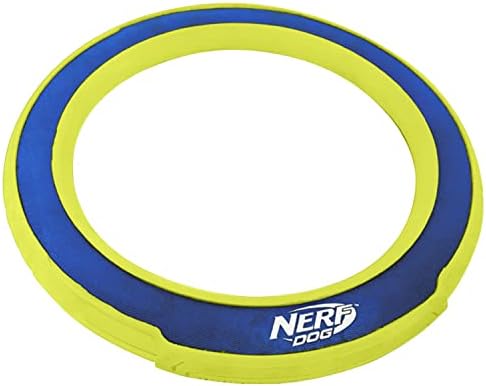 Играчка за кучета Nerf Dog Megaton Nylon Флаер, Летящ диск, е Лек, Издръжлив и водоустойчив, Диаметър 10 см, за средни / Големи