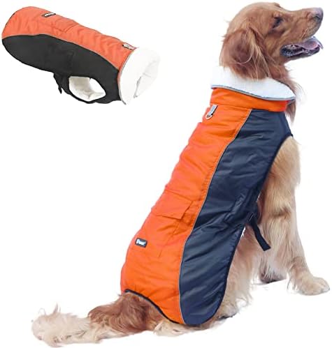Зимни якета за кучета EMUST, Топло Зимно Палто за Кучета с джоб, Светоотражающее Палто за малки Кучета в студено време за Кученца, 6 Цвята, 6 Размери (S, Лилаво)