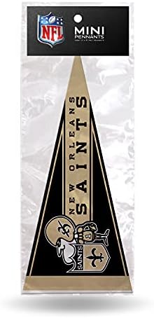 Комплект спортен мини-знаменца от филц Rico Industries Футбол NFL New Orleans Saints в Ретро стил, 4 x 9 (включва 8 теми)