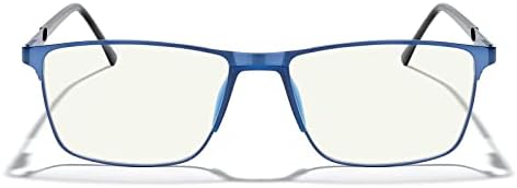 MERRY'S Fashion Blue Light Blocking Glasses - Очила За Четене в Метална Рамка с Пружинным тръба на шарнирна Връзка, Четци за