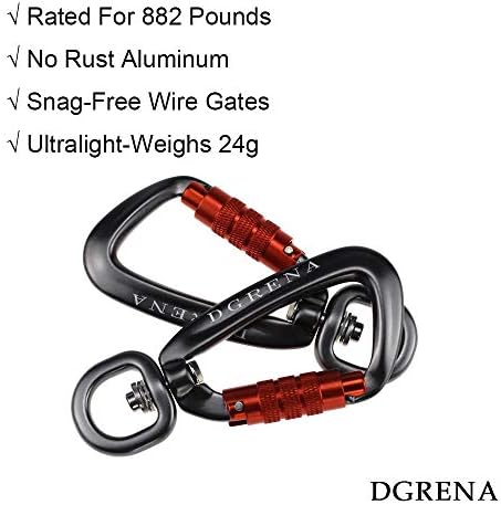 Карабинер DGRENA, ключодържател, пружина на обтегач, изработена от алуминий с висока твърдост, който е подходящ за хамаци,