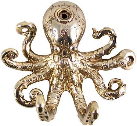 Статуетка-Куката под формата на Октопод в стил Steampunk на Древния Златен Цвят, 5 Инча