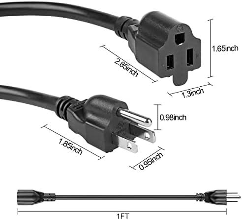 Всичко, което е посочено в UL, SJT 16AWG 13A, кабел-удължител за захранване с променлив ток за тежки условия на работа в стаята
