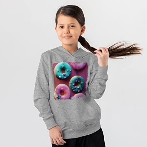Детска hoody от порести руно с магически принтом - Графична Детска hoody - Hoody с пончиками за деца