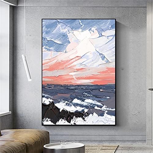 YFQHDD Цветна картина с маслени бои Небе от океана, най-Големия Размер, Ръчно Рисувани, Абстрактна живопис, Начало Декор, Произведения