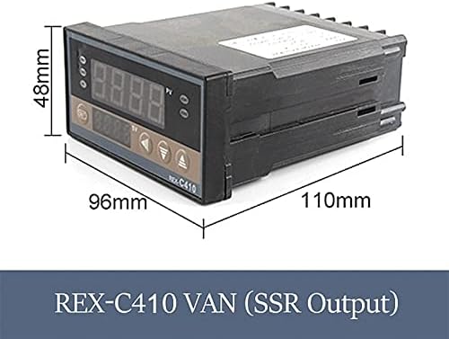 HIFASI PID RKC Цифров интелектуален промишлен Регулатор на температурата на 220 В Реле REX-C100-C400-C700-C900 Термостат SSR Релеен изход (Цвят: REX-C410VAN)