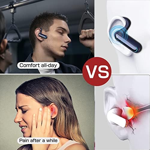 Bluetooth Слушалка Jassco, Безжични Слушалки свободни ръце с едно ухо V5.2 с микрофон, Слушалки с отворен ухо за управление/бизнес / спорт,
