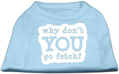 Mirage Pet Products Отидеш Fetch Тениска с Трафаретным принтом, X-Small, Бледо-синьо