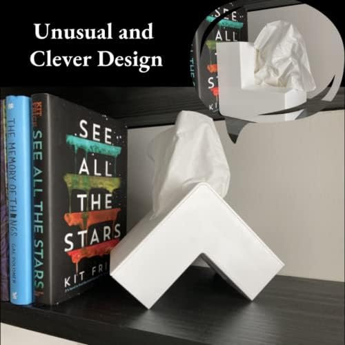 Кутия диспенсер за хартиени кърпички в сгънат вид от 2 опаковки - Модерен Калъф-стойка за салфетки за лице, за тоалетна масичка