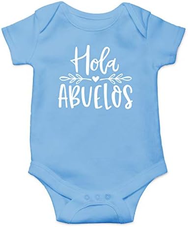Hola Abuelos - Испанска баба, Дядо, Мексиканка, Латиноамериканка - Забавен Сладък Детски едно Парче Боди За Новородени