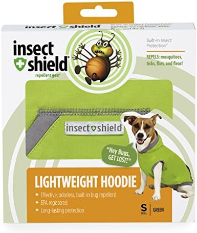 Лека hoody с качулка от насекоми Insect Shield за защита на кучетата от бълхи, кърлежи, комари и много други