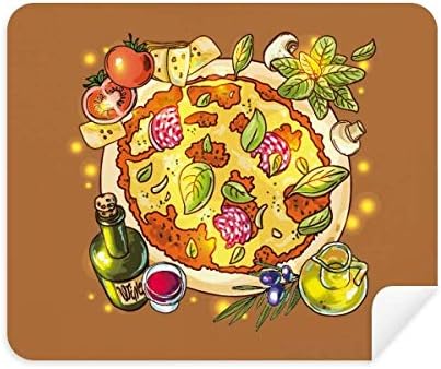 Зеленчукови Пица Италия Храна Кърпа За Почистване на Чай Средство За Почистване на Екрана 2 елемента Замшевая Плат