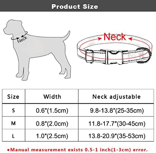 Регулируема Найлонов Персонализирани Бродирана Яка за кучета, Отразяващи Яки за самоличност Кученце (S 25-35 cm, розов)