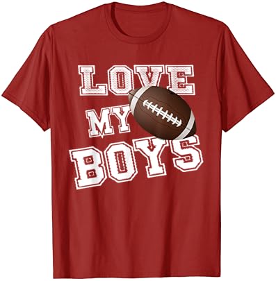 I Love My Boys Футболна тениска за майките - Хубава Тениска за Футбол на мама