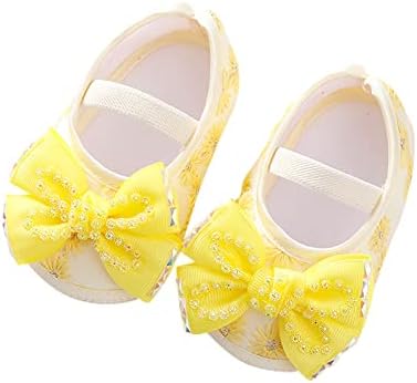Обувки, обувки за деца, Обувки за бебета, Детски обувки на Принцесата, Меки Детски Проходилки, Обувки за бебета за момчета (жълто, 12-15 месеца)